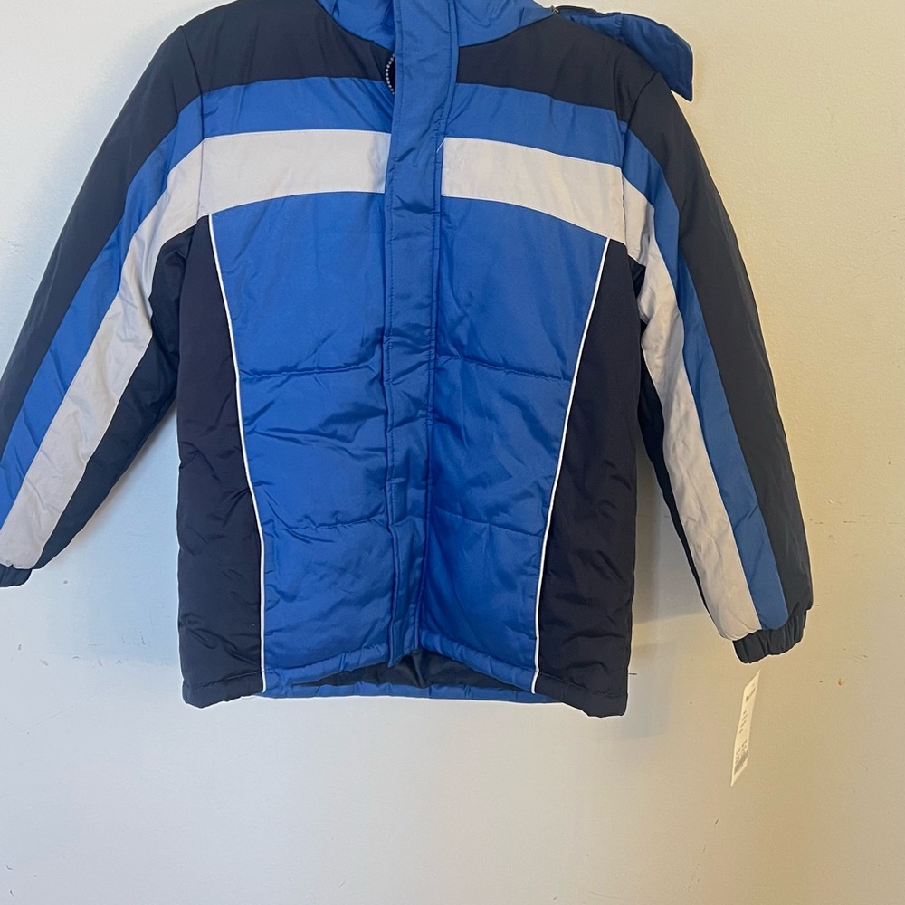 Kids Blue and Gray Puffer Jacket